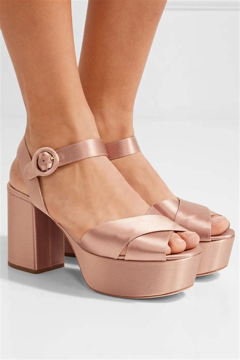 pink prada platforms|Prada platform shoes women.